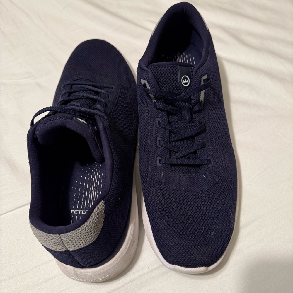 Peter Millar Navy Dress Sneakers - Size 13
